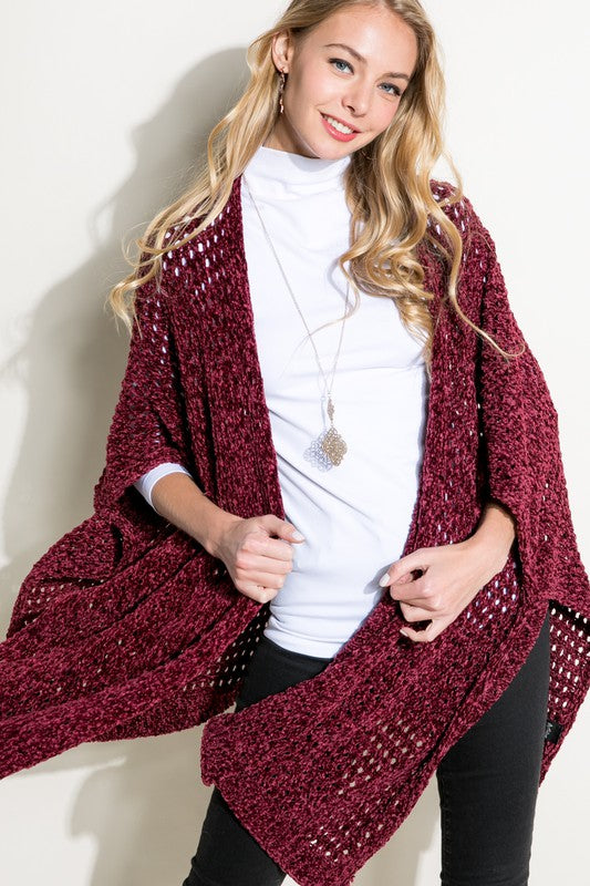 Penny - Cardigan Cape Poncho