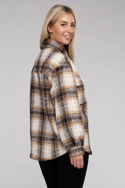 Hazel - Cozy Plaid Flannel Shacket