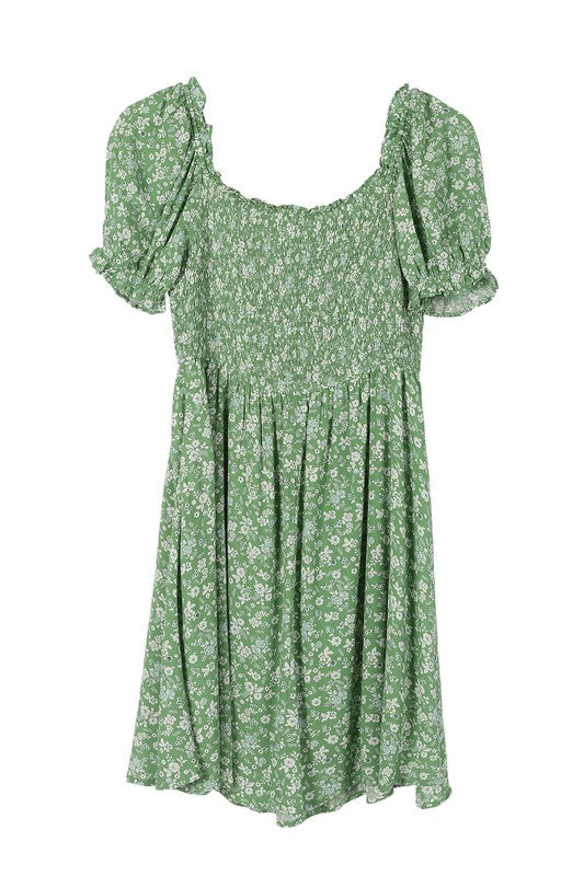 Carlotta - Smocked Puff Sleeve Dress