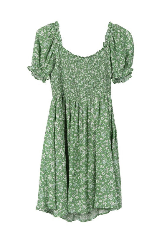 Carlotta - Smocked Puff Sleeve Dress