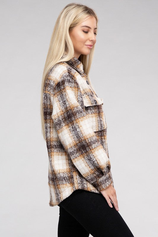 Hazel - Cozy Plaid Flannel Shacket