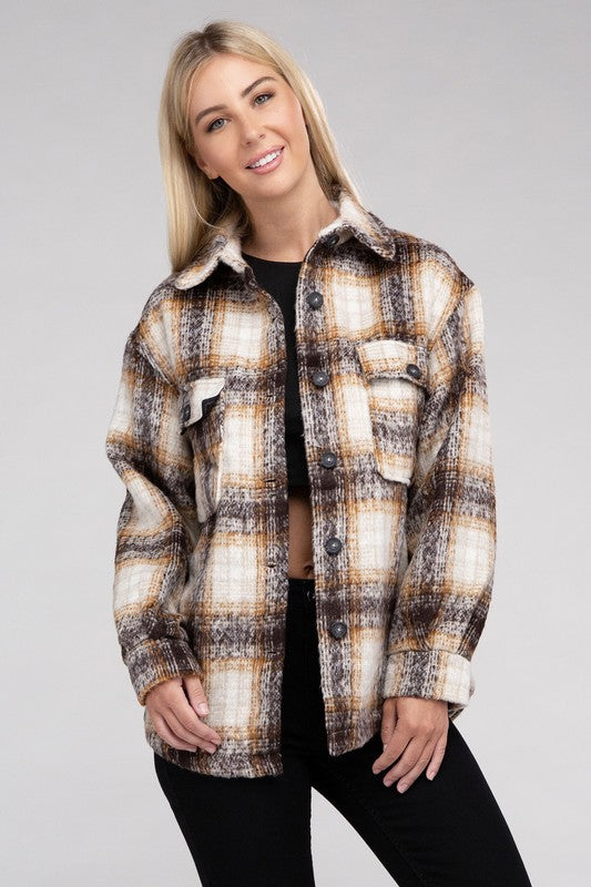 Hazel - Cozy Plaid Flannel Shacket