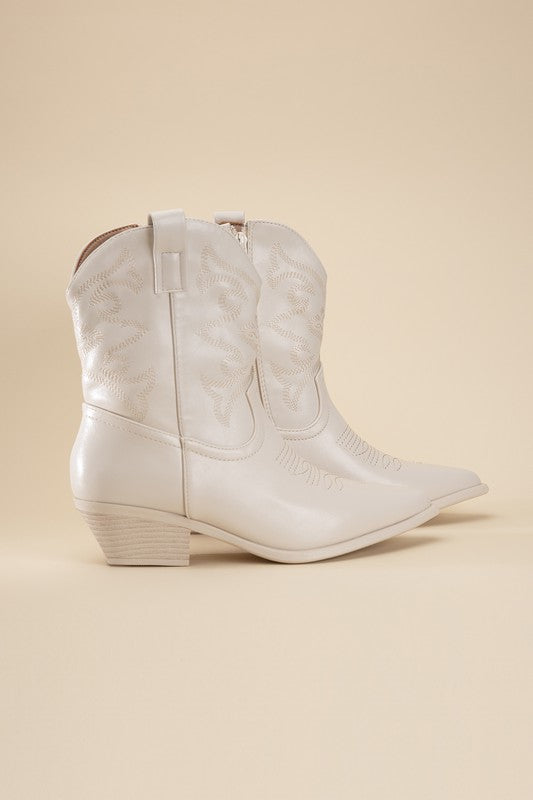 Callie - Metallic Western Booties