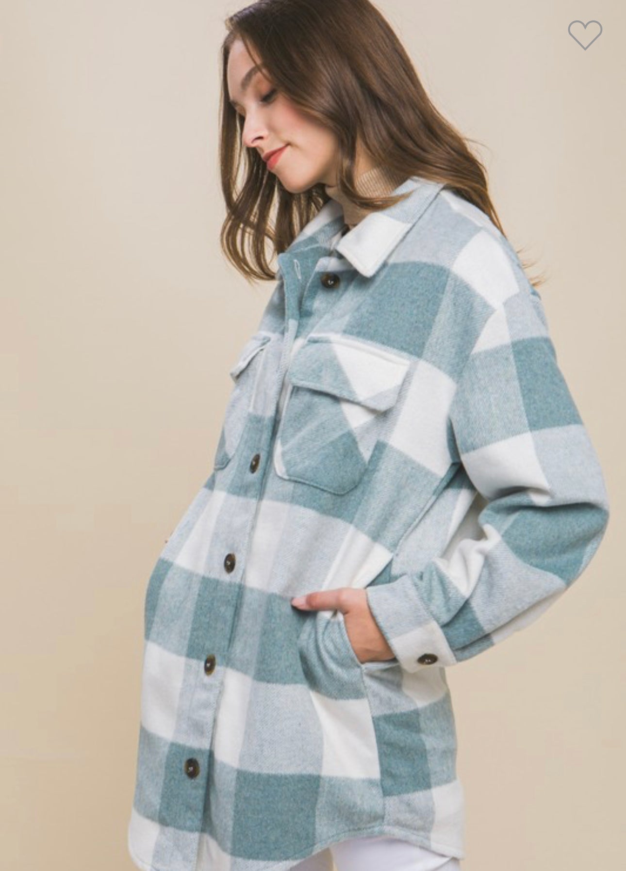 Addison - Green Plaid Shacket