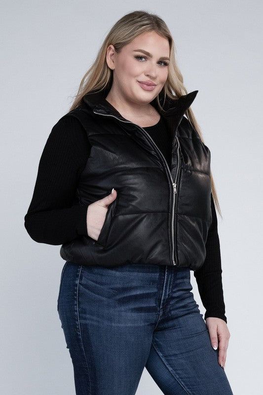 Darcie - Plus-Sized Puff Vest