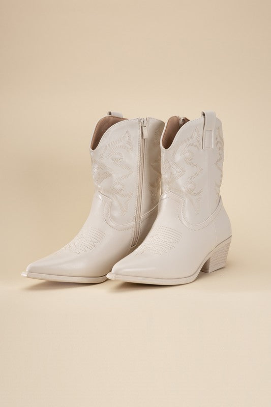 Callie - Metallic Western Booties