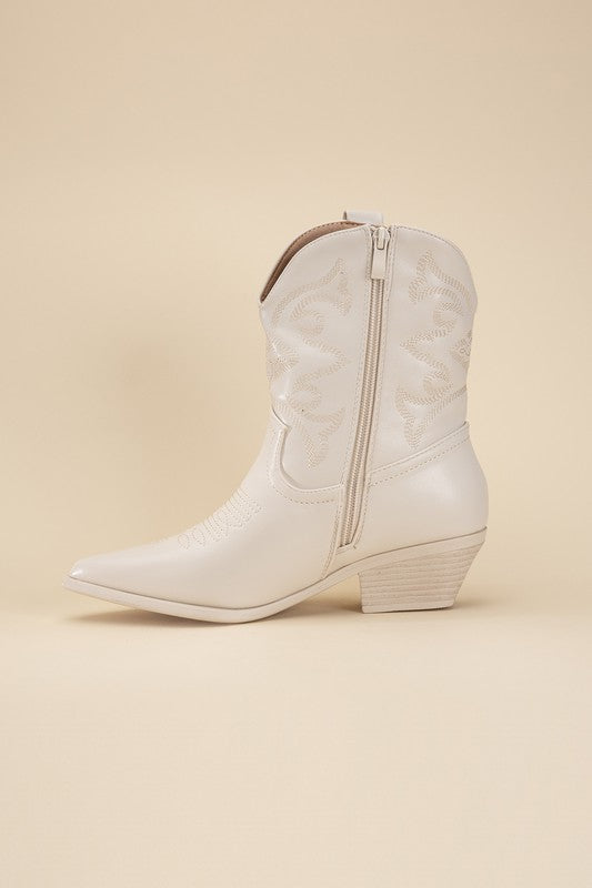 Callie - Metallic Western Booties