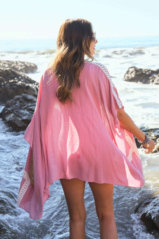 Zoe - Printed Short Sleeve Kimono