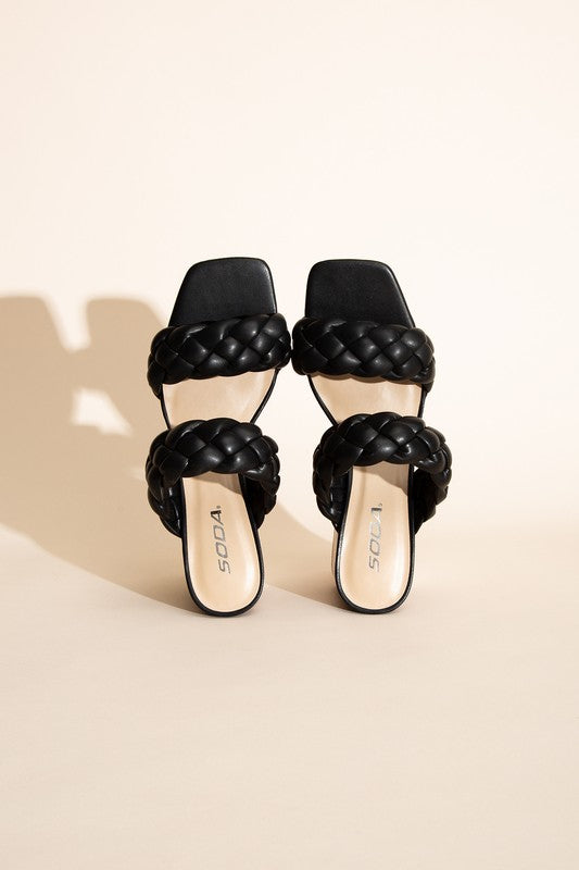 Florence - Braided Stras Mule Heels