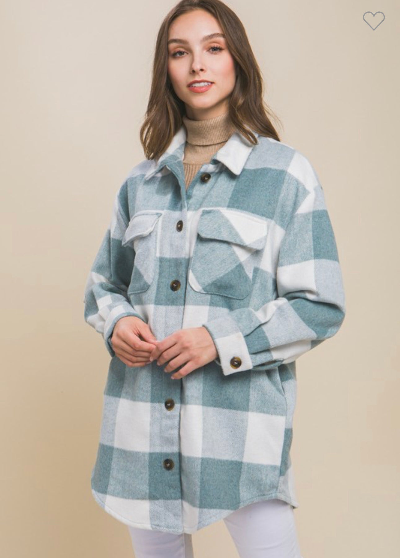 Addison - Green Plaid Shacket