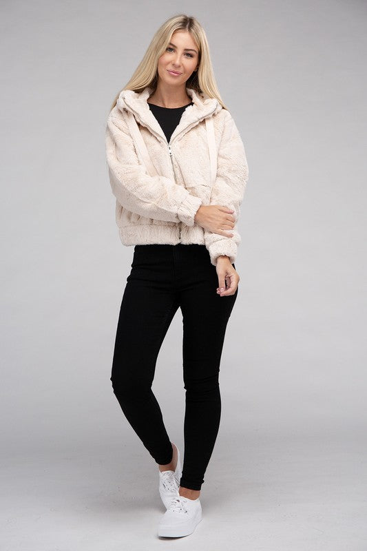 Charlotte - Fluffy Zip-Up Teddy Hoodie