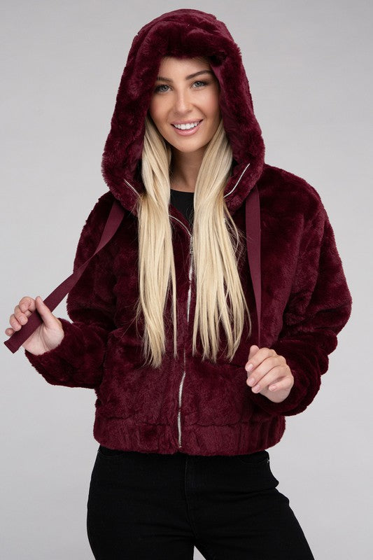 Charlotte - Fluffy Zip-Up Teddy Hoodie