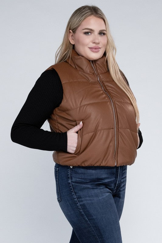 Darcie - Plus-Sized Puff Vest