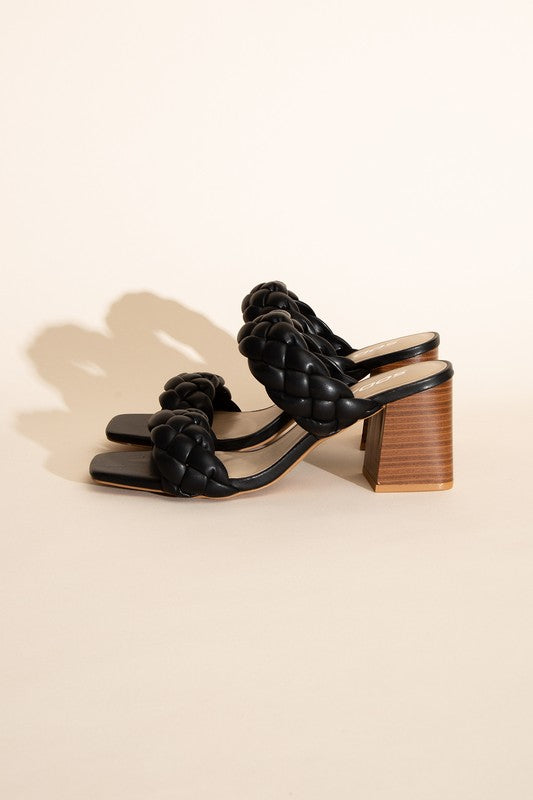 Florence - Braided Stras Mule Heels