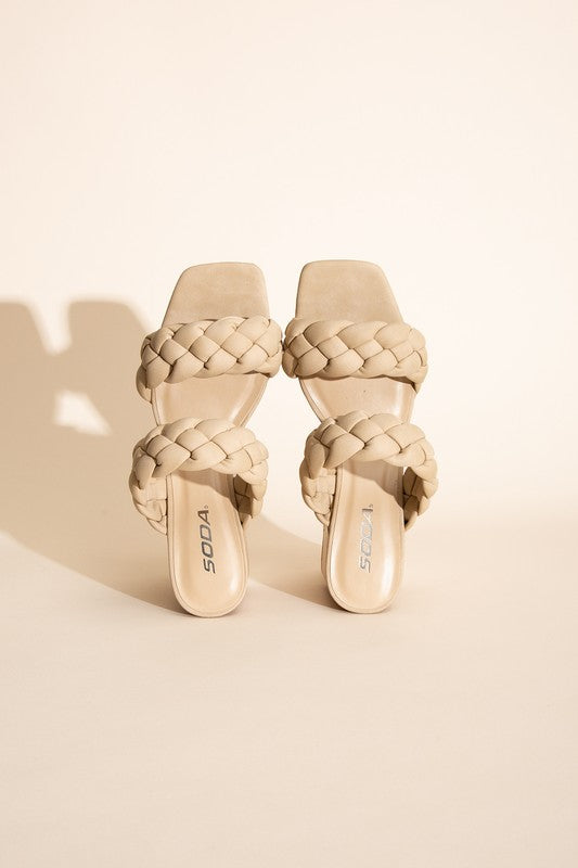 Florence - Braided Stras Mule Heels