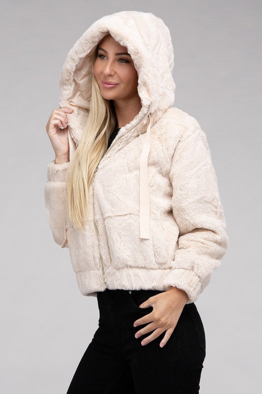 Charlotte - Fluffy Zip-Up Teddy Hoodie