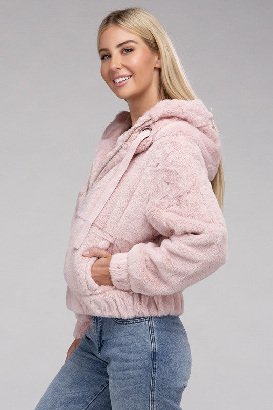 Charlotte - Fluffy Zip-Up Teddy Hoodie