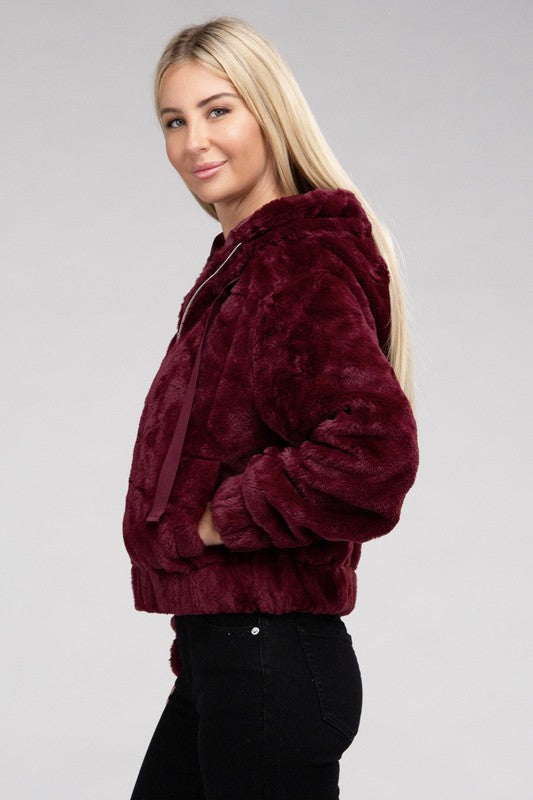 Charlotte - Fluffy Zip-Up Teddy Hoodie