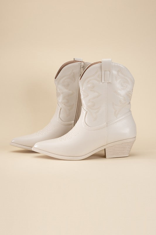 Callie - Metallic Western Booties