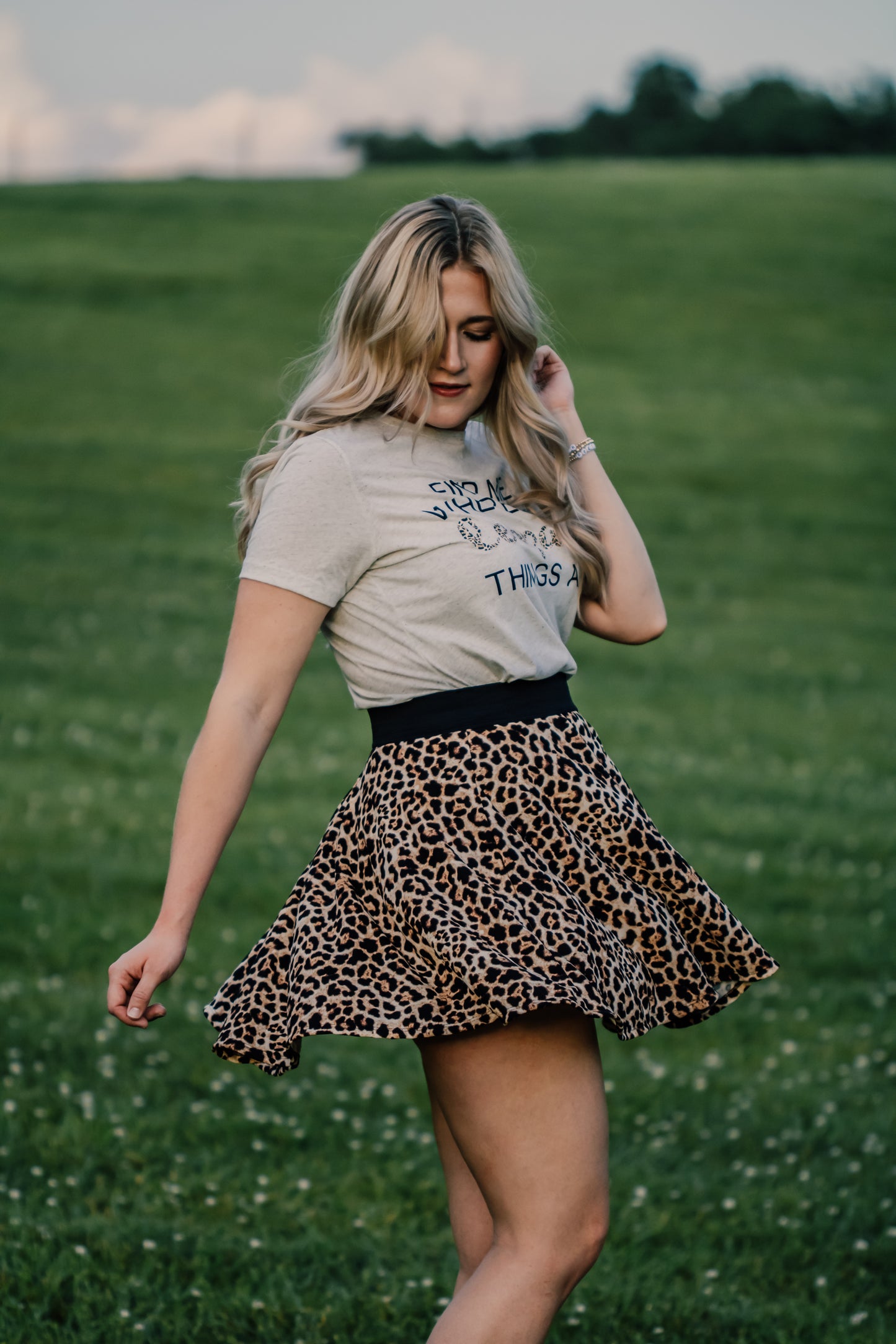 Aria - Leopard Skater Skirt