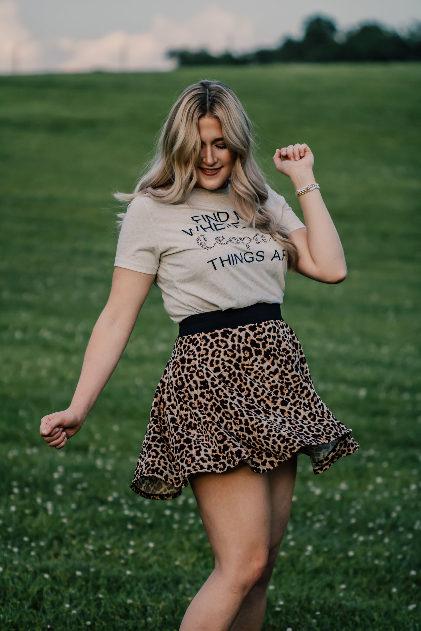 Aria - Leopard Skater Skirt