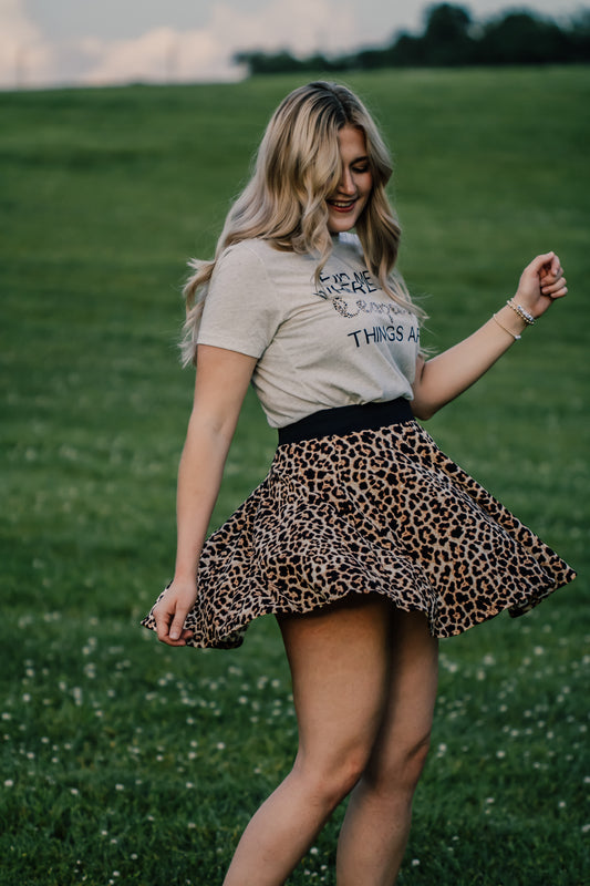 Aria - Leopard Skater Skirt