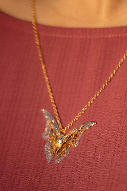 Danielle - Butterfly Pendant Necklace
