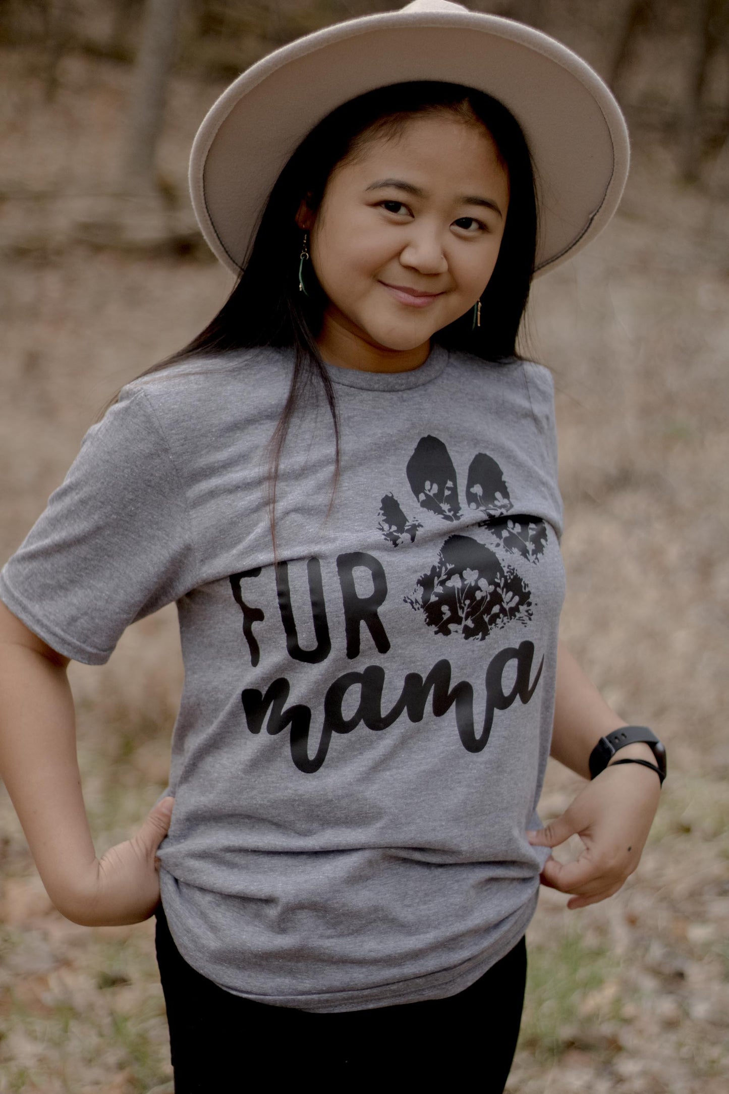 Fur Mama - Paw Print Graphic Tee