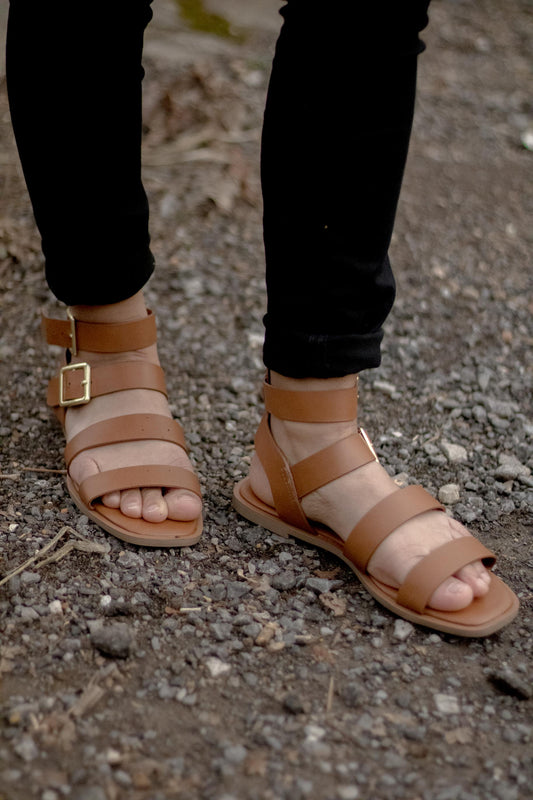 Leah - Brown Gladiator Sandal