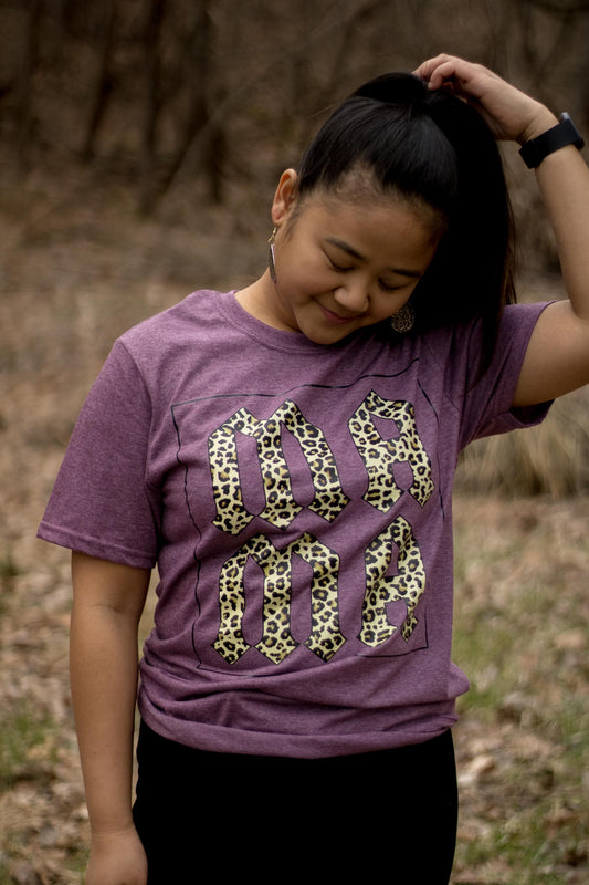 MAMA - Leopard Print Graphic Tee