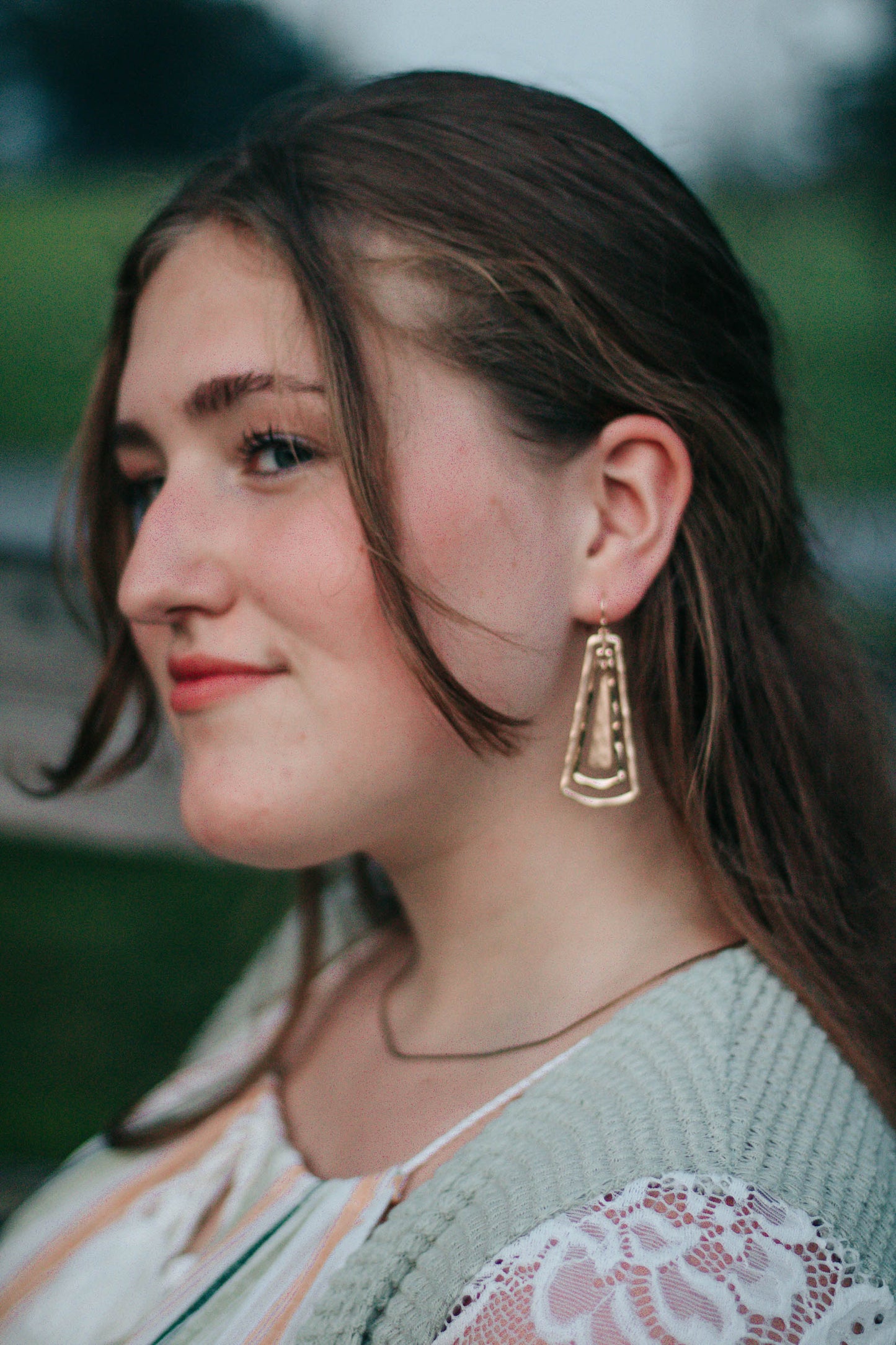 Monica - Gold Dangle Earrings