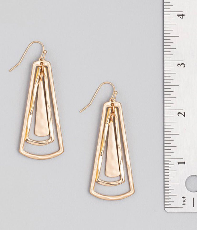 Monica - Gold Dangle Earrings