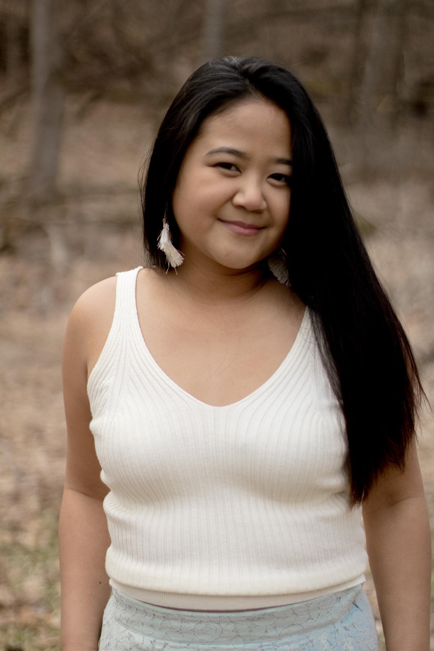 Naomi - Ivory Ribbed Cropped Tank