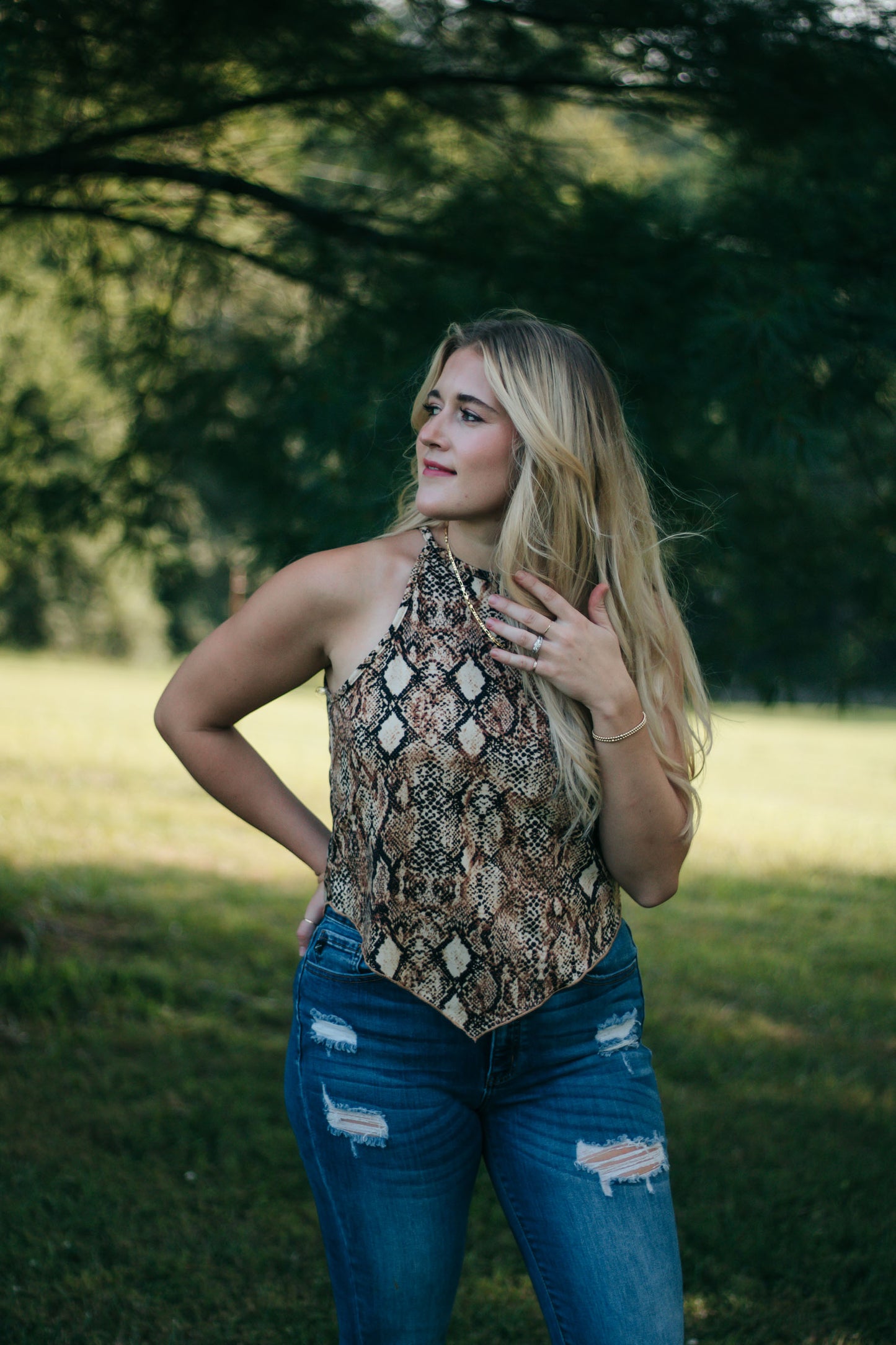 Rayna - Snakeskin Tank