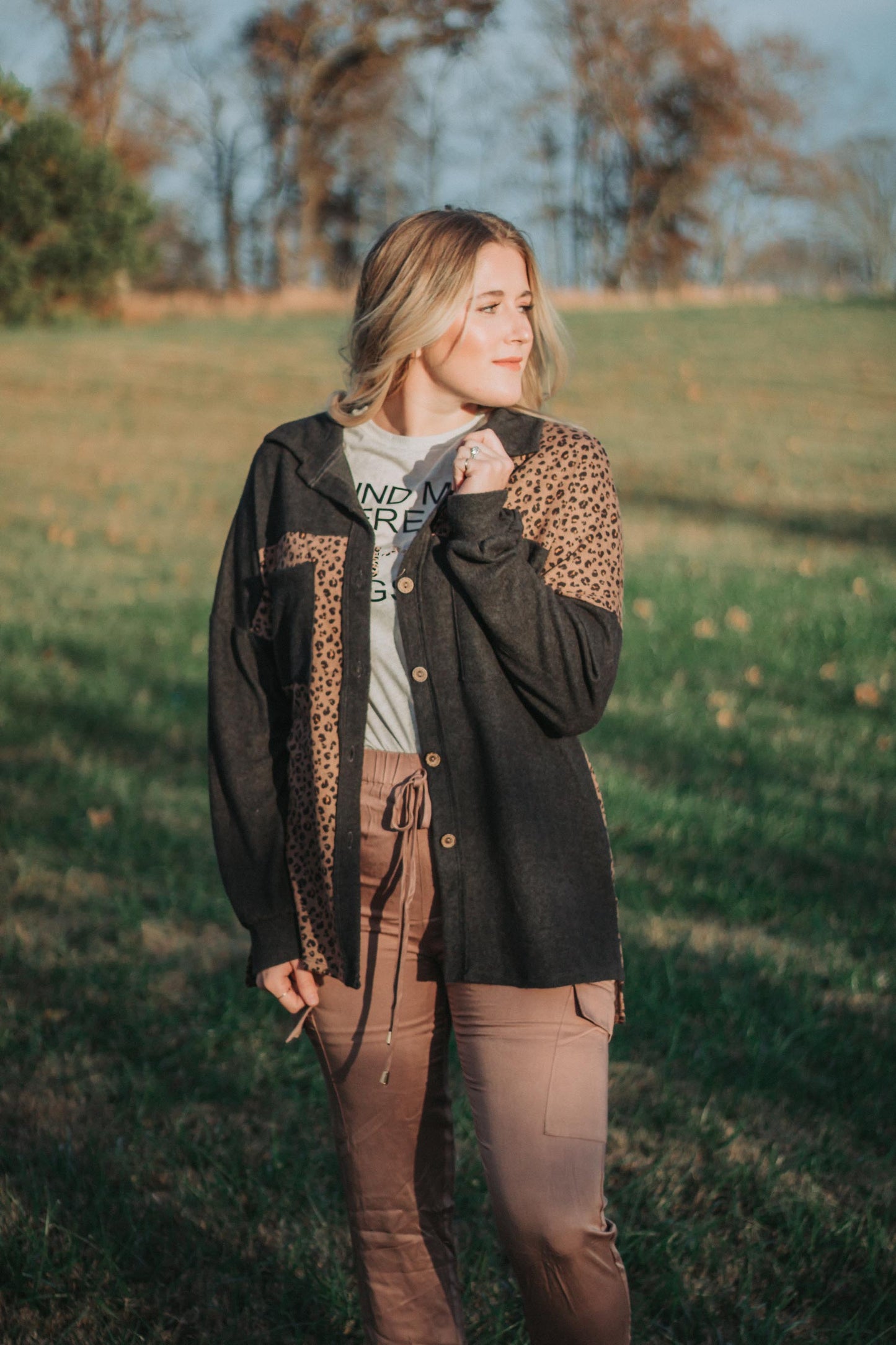 Samantha - Leopard Sweater Shacket