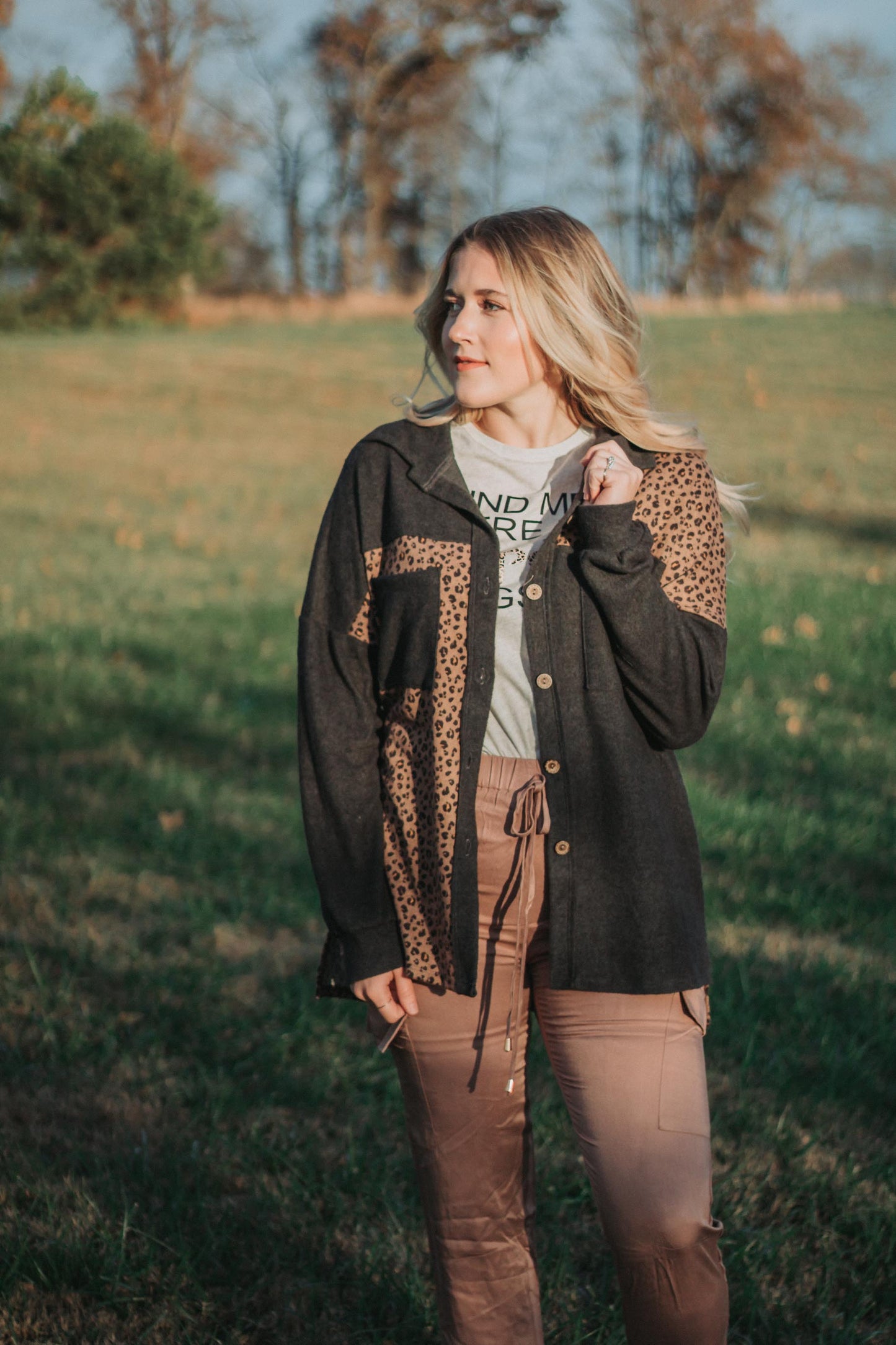 Samantha - Leopard Sweater Shacket