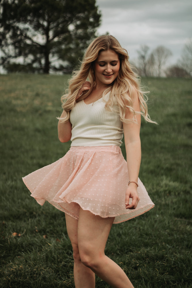 Stefanie - Pink Flutter Shorts