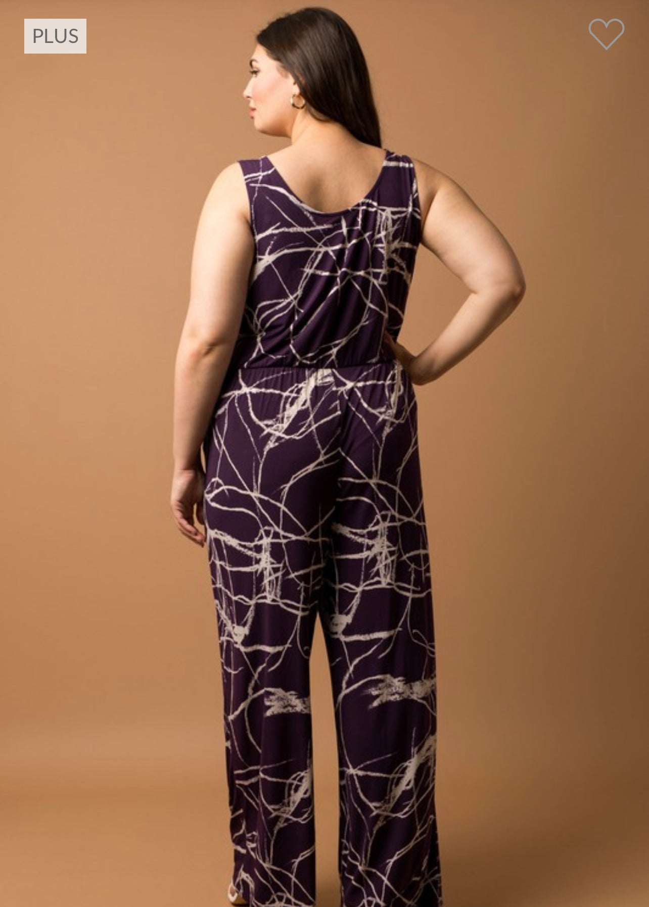 Juliana - Purple Marble Printed Jumpsuit