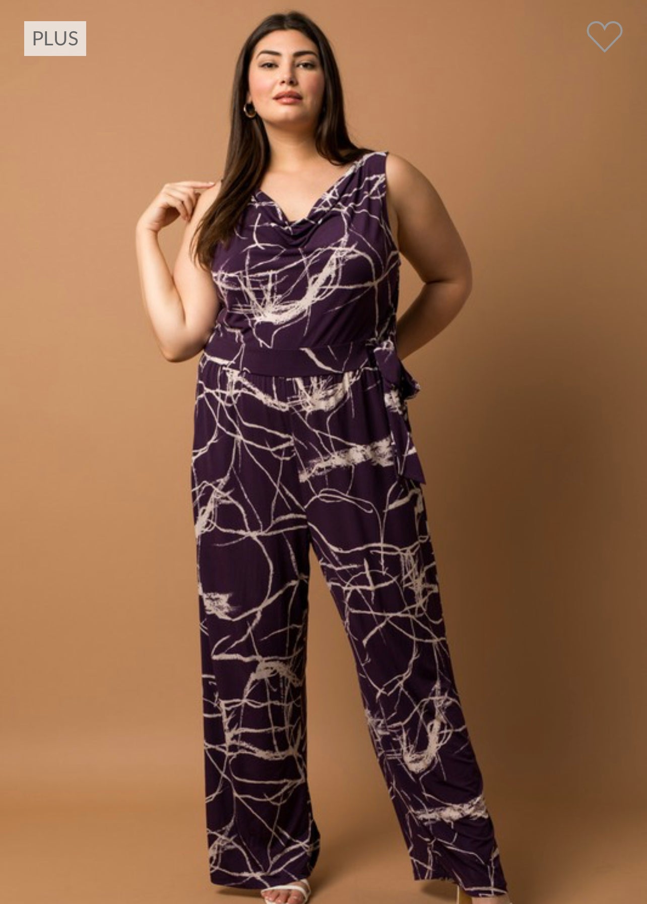 Juliana - Purple Marble Printed Jumpsuit