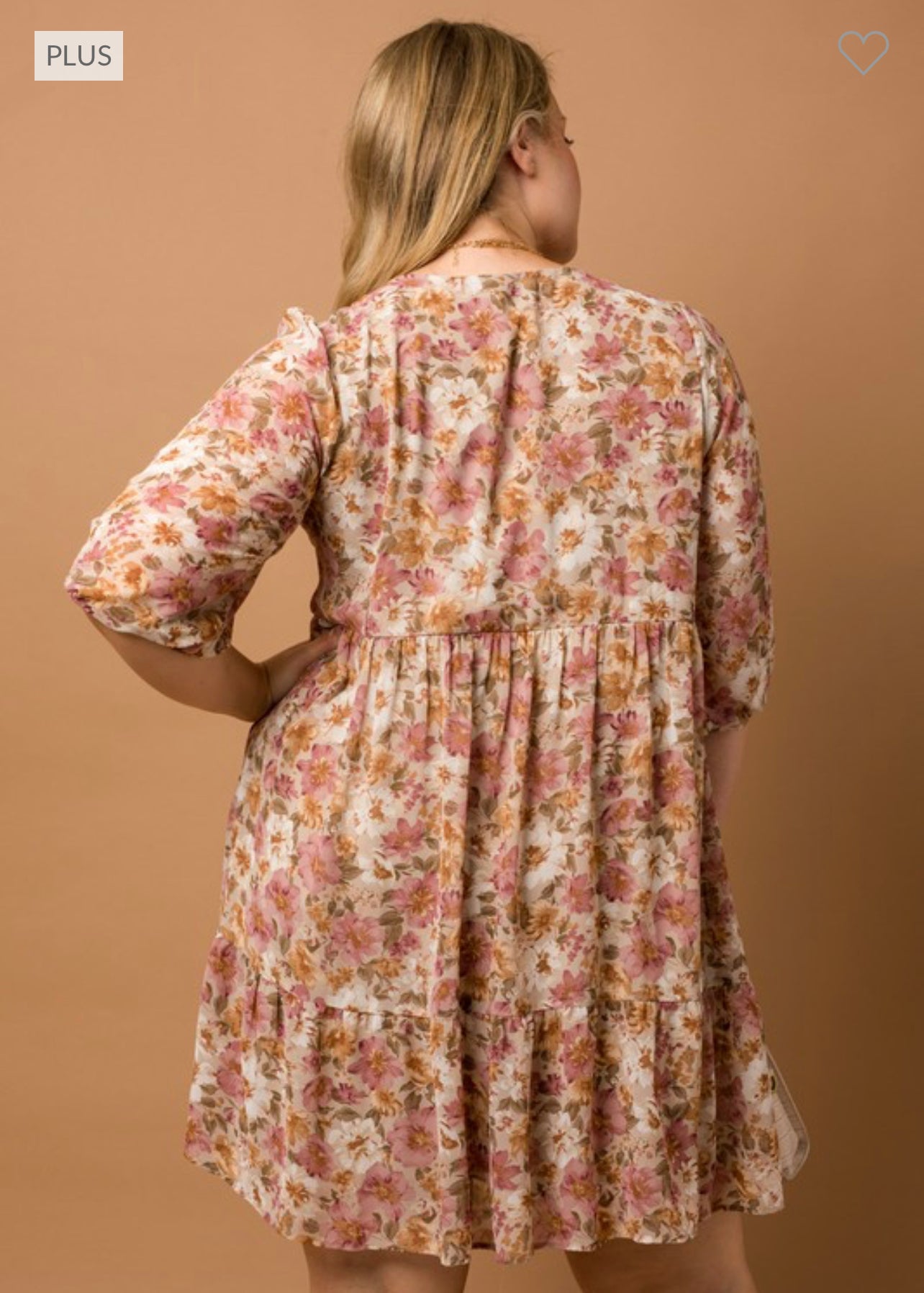 Alison - Floral 1/2 Sleeve Oversized Babydoll Midi Dress