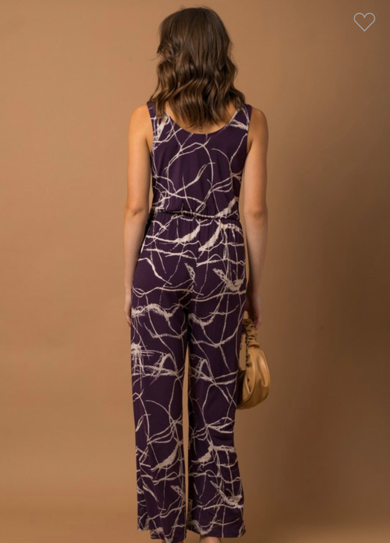 Juliana - Purple Marble Printed Jumpsuit