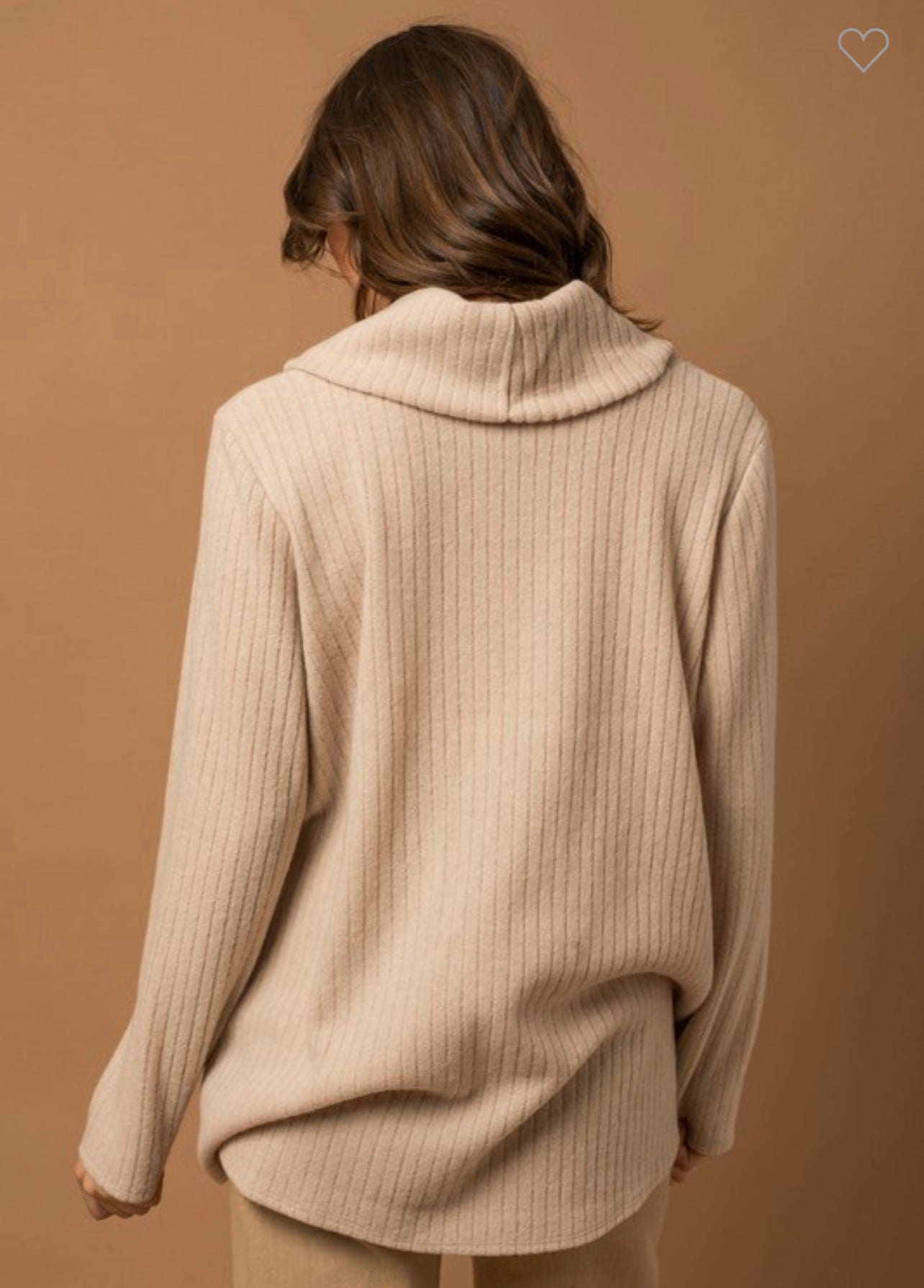 Gwen - Cream Mock Neck Long Sleeve Top