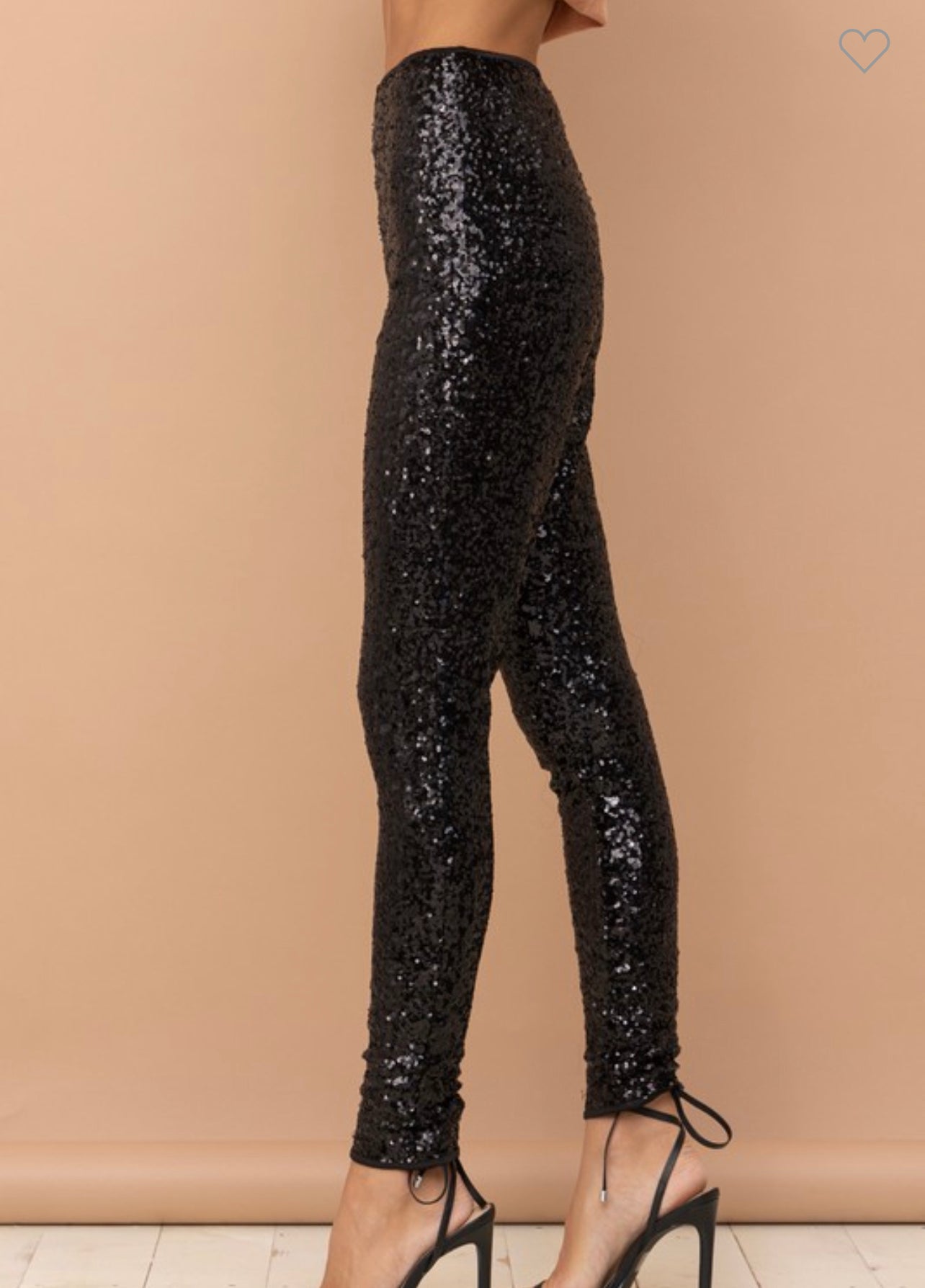 Aubrey - Black Sequin Leggings