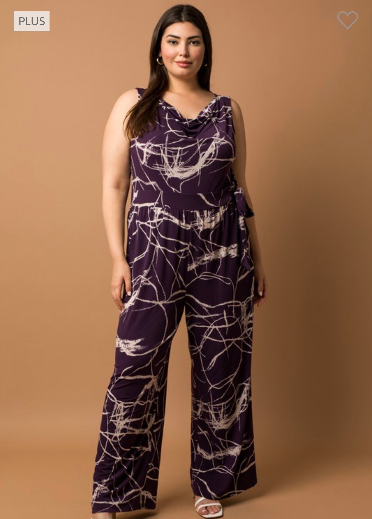 Juliana - Purple Marble Printed Jumpsuit